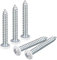 Sourcing Map White Pan Head Phillips Self Tapping Screws, ST4 x 30mm, 100pcs for Woodworking