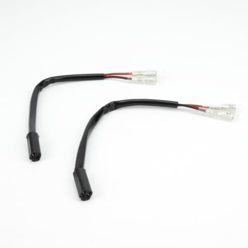 Aharon Motorrad 12V Verlaengerungskabel-Adapter für LED-Blinker | Kompatibel mit Motorrädern von Suzuki | Motorrad Blinker Adapterkabel | Kabeladapterstecker | Wasserdicht, Μotorradzubehör