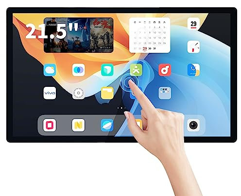 TouchWo 21.5 pollici Touchscreen Smart Board, 16:9 FHD 1080P, Android 11 RK3568 2GB & 16GB, PC industriale Touch panel per aula, riunione