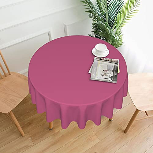 Runde Tischdecke, waschbare Tischdecke für Picknick, Camping, Party, Küche, Esszimmer, 152,4 cm, Glockenblume, Rot, Bedruckt