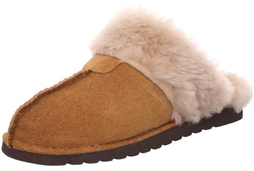 Rohde Damen Hausschuh Leder Pantoffel Lammfell Arabba 7050, Größe:39 EU, Farbe:Mehrfarbig