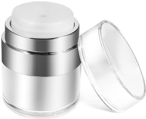 VerteLife Creme Spender, 50ml Pumpspender, Zylindrisch, Plastik, für Gesichtscremes & Make-up