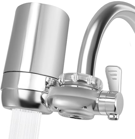 ChefyUper Wasserfilter Wasserhahn,Wasserhahnfilter für Trinkwasser mit Blaulicht,Water Filter Tap für Zuhause Küche, entfernt Chlor und schlechten Geschmack,Filterung von etwa 70 Substanzen