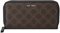 Nine West Zuri SLG Zip Around Geldbörse für Damen, Braunes Logo/Schwarz, Medium