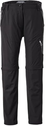Killtec Zip Off Hose für Damen in Kurzgröße Wasserabweisend und elastisch, Farbe:Dunkelanthrazit, Größe:25