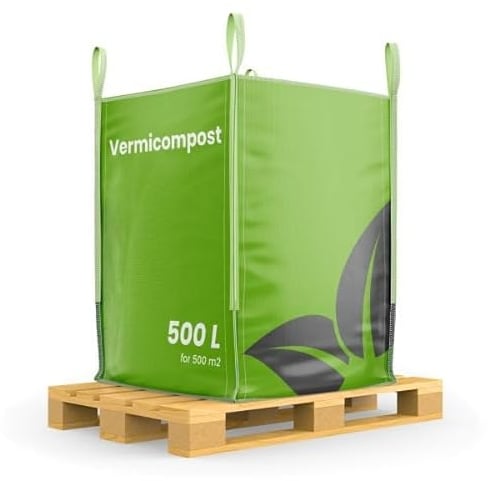 Compostaggio Di Vermi - 500 L Per 500 M2 - Humus Di Vermi - Fertilizzante Da Giardino - Compost Da Giardino - Vermicompost Di Alta Qualità Per Piante - Fertilizzante Naturale E Nutriente - Organifer