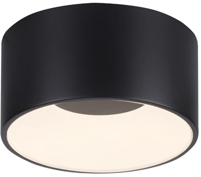 Just Light. LED-Deckenleuchte - Ø 16 cm - Schwarz - Weiß - Kunststoff - dimmbar