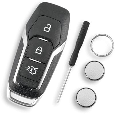 For Ford Mondeo Key Case Edge S-Max Galaxy Key Fob 3 Buttons Remote Car Key Fob Case Shell with 2x CR2032 Battery