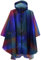 ANYOO Wasserdicht Radfahren Regen Poncho Portable Leichte Regenjacke Mit Kapuze Fahrrad Compact Regen Cape Wiederverwendbare Unisex für Backpacking Camping Outdoors,Blauer Lila-Verlauf,Einheitsgröße