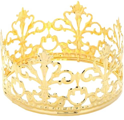 Tadoiooy Mini Gold Crown Cake Topper Mini Crown Cake Dekorationen Prinzessin Kuchen Topper Prinzessin und Prinz Kristall Kopfbedeckung Elegantes zarte Kronhaar Ornamente Party Kuchendekoration