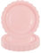 50 Pcs Pink Paper Plates 7 inch/18cm, Scalloped Party Plates Disposable Cake Dessert Dinner Plates for Birthday Baby Shower Wedding Party Decorations Supplies (Pink, 18cm)