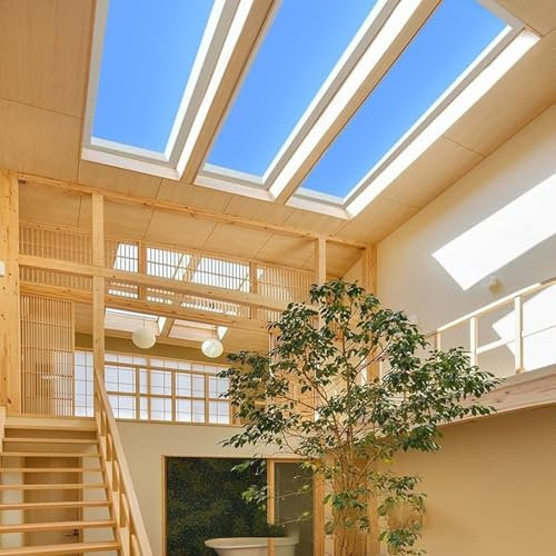 SAYEYBU LáMpara De Luz Solar con Tragaluz Artificial, LáMpara De Techo con Luz Azul Inteligente, ImitacióN De La RadiacióN Solar, Luz Artificial para Ventanas,Embedded,30 * 30 * 10cm