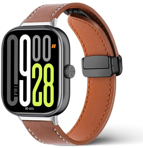 SeGinn Bracelet Montre en PU Cuir Compatible avec Xiaomi Redmi Watch 6/5/4