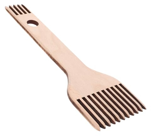 Gatuida Doppelseitiger Holz Webkamm Für Gobelinwebmaschine Glatte Oberfläche Handwebwerkzeug Für Selbstgemacht Stricken Von Pullovern Schals Und Wandteppichen