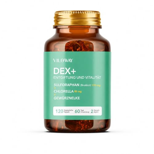 Wermut Nelken Kapseln 120 Stück – Kräuter Detox mit Walnuss & Chlorella