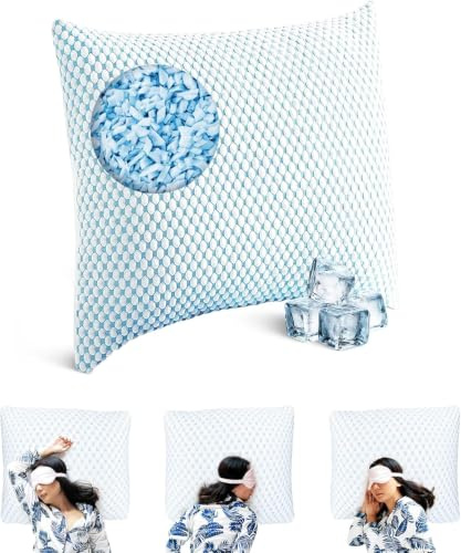 Memory Foam Kissen 60x60 – Weiches Gel-Kopfkissen für Seitenschläfer – Ergonomisches Wolkenkissen mit abnehmbarem Bezug