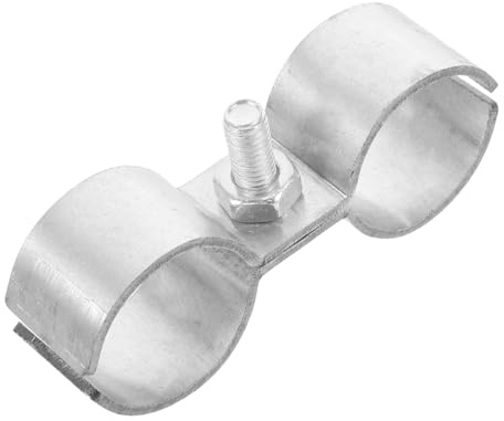 Zerodeko Doppelrohrschelle 32 Mm Verzinktes Eisen | Clip-on-Design, Schnelle Installation, FüR 32 Mm Rohre, Verzinktes Eisen