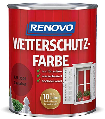 Renovo Wetterschutzfarbe 3001 signalrot 750 ml
