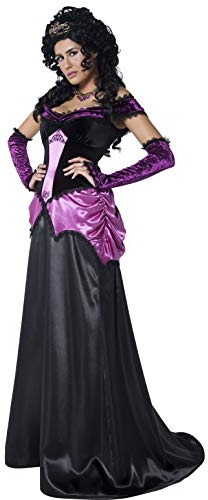 Smiffys, Damen Gräfin Nocturna Kostüm, Kleid und Handschuhe, Größe: L, 36118