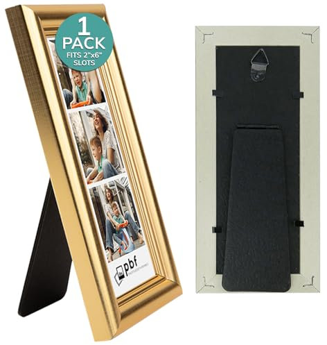 Photo Booth Frames - 2x6 Premium Designer Gold Photo Booth Strip Frame