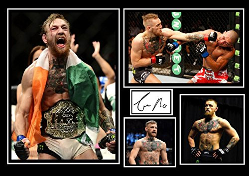 POSTER PRESENTS - Conor McGregor Autogrammkarte - Gerahmtes Wandbild - Wohnzimmer