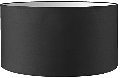 Home Sweet Home Moderno Pantalla Bling | cilindro | 50/50/25cm | Negro | Pantalla de lámpara de tela de algodón | para casquillo de lámpara E27 | probado RoHS | para lámpara colgante