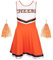 REDSTAR FANCY DRESS Cheerleaderkostüm Mit Pompoms - Kostüm Als High School Cheerleader - Halloween Kostüm Damen