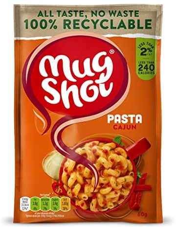 Mug Shot Cajun Pasta Instant Meal, 60g (Pack of 10)