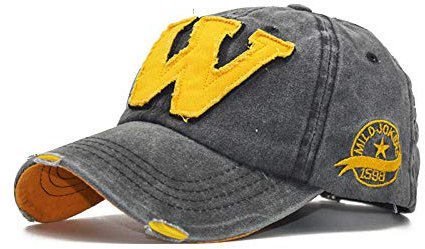 Herren Kappe Hut Neuer Baumwollbuchstabe W Baseball Cap Frauen Snapback Fishing Outdoor Sonnenschutz Sportkappe Hip Hop Hut Männer Baseball Cap-Black_2_Adjustable