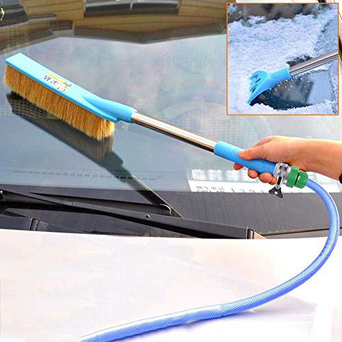WLABCD Autowaschbürste, Wassergespeiste Waschbürste Teleskop, Wandwaschen, Fensterwaschen, Kratzfreies Werkzeug, Fensterreiniger, Wasserdurchflusswaschbürste,10M Wasserleitung