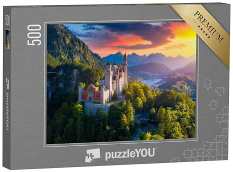 puzzleYOU: Puzzle 500 Teile „Schloss Neuschwanstein bei Füssen, Bayern“ – aus der Puzzle-Kollektion Schloss Neuschwanstein