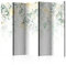 decomonkey Paravent Raumteiler Innen Pflanzen 225x172 cm 5 Teilig Beidseitig Room Divider Wall Raumteiler Stehend Trennwand Sichtschutz Spanische Wand Sichtschutzwand Wohnzimmer Holz Blumen Laub
