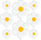 PartyWoo Daisy Balloons, 8 pcs Foil Flower Balloon Different Sizes Pack, Balloons for Daisy Balloon Garland as Party Decorations, Birthday Decorations, Wedding Decorations, Baby Shower Decorations