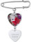 Custom4U Personalisierte Brosche Pin mit Foto Gravur Edelstahl Memorial Damen Frauen Herz Brautstrauß Anhänger mit Bild DIY Ansteckbrosche Hochzeitsbouquet Pin