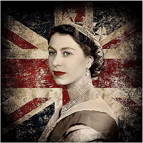 AIVYNA Elizabeth Ii Queen Poster Mode Wand Bilder Elizabeth Ii Queen Prints Modernes Leinwandbild Elizabeth Ii Queen Bild Wohnkultur Rahmenlos 30×30cm