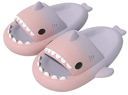GULAKY Cloud Shark Slides Pillow Pantoufles unisexes pour l'été, Rose violet., 40/41 EU