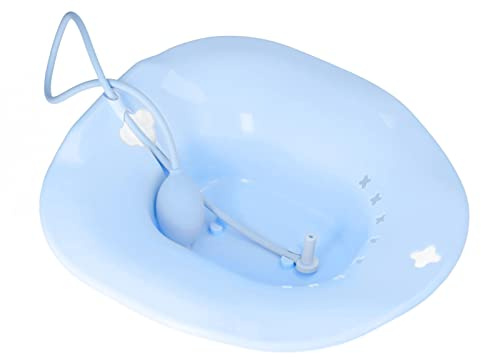 Bain de hanche Bain de siège au-dessus des toilettes Bassin spécial pour femmes enceintes Bain de siège pour toilettes Hémorroïdes Soins post-partum Bleu