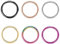 Artskin 6 Stück G23 Titan Nasenringe Hoop 20G Durchmesser 10mm Scharnier Segment Ring Lippenring Conch Daith Helix Rook Tragus Lobe Snug Ear Body Piercing Ringe Schmuck