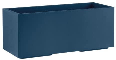 Ve.ca FIORIERA vaso RETTANGOLARE MATHERIA in plastica CON RUOTE 100CM VECA COLORE DEEP BLUE AMDGarden