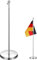 Cabilock Flagge Pole Basis Mini-Flaggenhalter Tischflaggenständer Tischflaggenständer Basis -Flaggenmast Mini-Stick Flaggenhalter Desktop-Flaggenmast Für Bürozubehör Silber