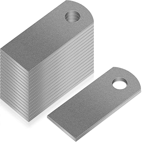Hicarer 30 Stück Stahl-Schweißlaschen, universelle Stoßdämpferhalterung, flache Lasche, 2,5 cm breit, 6,5 cm hoch, 0,95 cm Loch, 0,3 cm Dicke, Stahlzwickel-Schweißzubehör