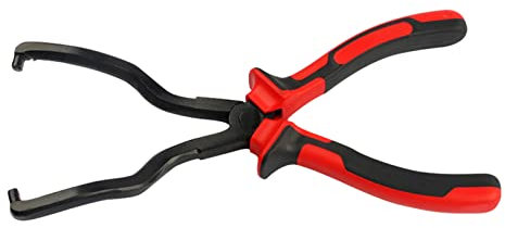 Kisbeibi Fuel Line Plier, Universal Fule Fliter Tool Pipe Clamp Pliers Wire Hose Grip Pliers, Quick Release Remove Fuel Line Plier for Petrol Clip Pipe, Fuel Pipes, Oil Pipes, Radiator(Red)