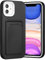 ZCDAYE Case for iPhone 11, Soft Silicone Phone Case with Card Holder, Silky Touch Slim Protective Phone Cover for iPhone 11 (6.1 inch), Black