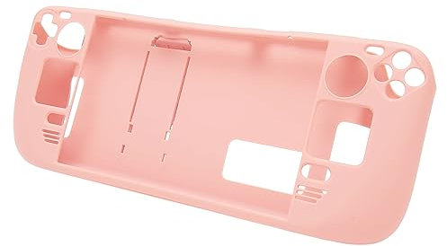 Custodia per Cavalletto per Steam Deck Custodia Protettiva Completa per Steam Deck Antiurto Antiscivolo Accessori Anti Collisione con Funzione di Supporto (Rosa)
