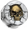 beyoutifulthings Ohr-Tunnel Silber Bronze Totenkopf Chirurgenstahl Messing Ohr-Piercing Ohr-Schmuck Plug Screw Fit Schraub-Verschluss 19-mm