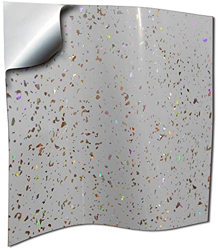 40 Grey Glitter Tile Stickers for 6x6 inch Tile 15 x 15 cm Sparkle Diamond Grey Glitter Tile Transfers Decals Glitter (Grey Glitter, 6x6” - 40 Individual Stickers)