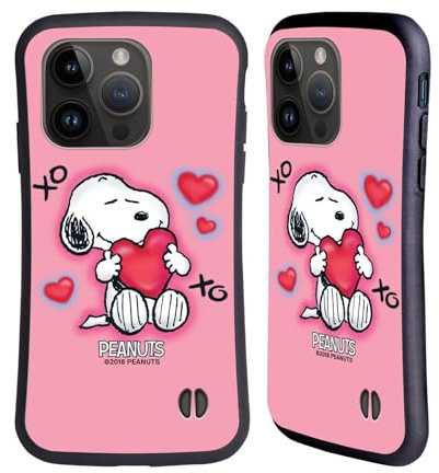 Head Case Designs Offizielle Peanuts XOXO Snoopy Plankenweg-Spritzpistole Hybride Handyhülle Hülle Huelle kompatibel mit Apple iPhone 15 Pro