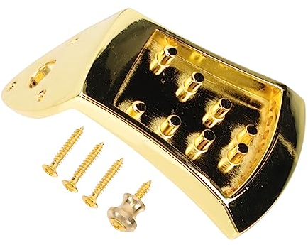 ibasenice Mandolin Metal Tailpiece 8-string Triangle Tailpiece for Mandolin String Part Musical Instrument Replacement Accessory