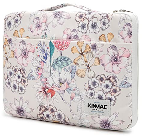 Kinmac 360 ° Custodia protettiva per laptop resistente all'acqua Custodia con maniglia per laptop MacBook Pro da 14 pollici, 13,5 pollici-13,9 pollici e 14 pollici (Floreale)