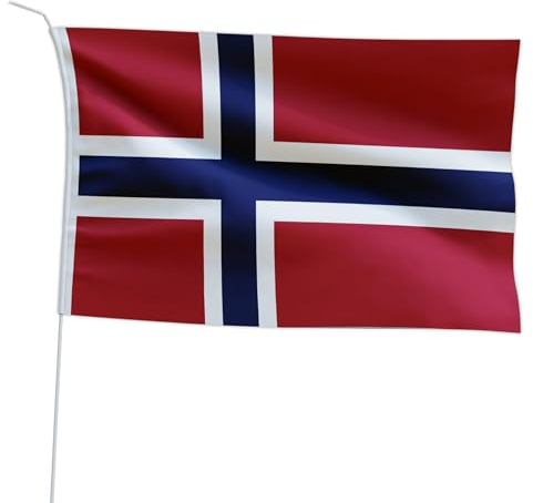 Marineo Gastlandflagge Bootsfahne Gastflagge Fahne Flagge für Boot oder Motorrad - 20 x 30cm, Norwegen